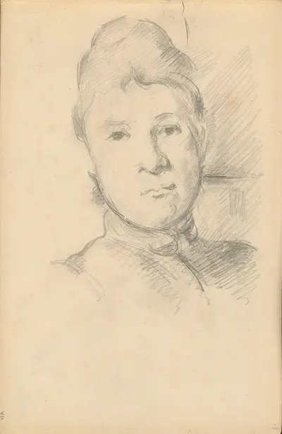 Madame Cezanne, (1888-1891) Graphite Drawing Paul Cezanne